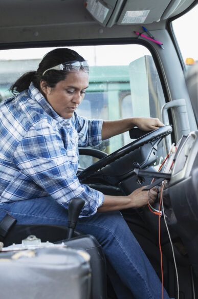 Female truck driver