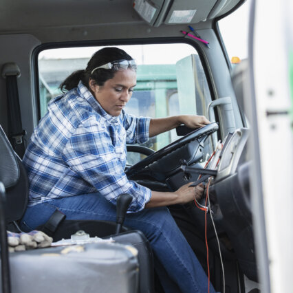 Female truck driver